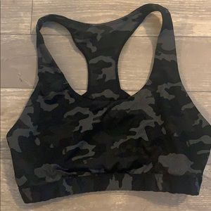 Black Camo Fabletics Sports Bra